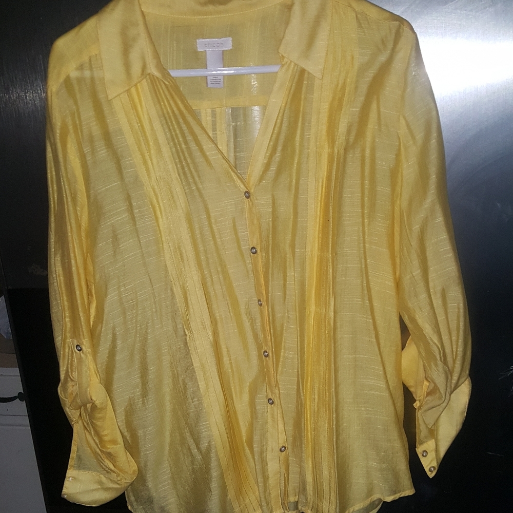 classy yellow blouse